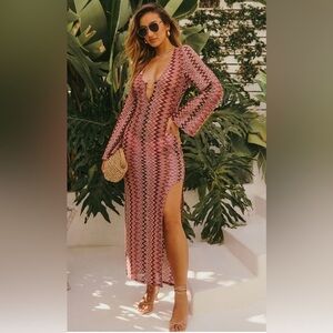 Vici Joanne Crochet Cover Up Maxi Dress